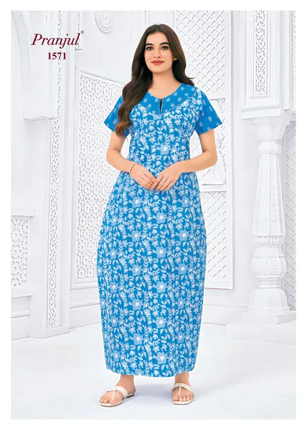 Pranjul Nighty Pure Cotton  | PN1571