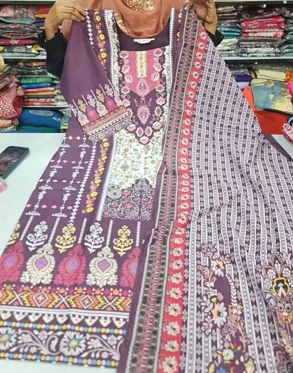 Muslin Karachi Style Straight Top with Dupatta | SK22