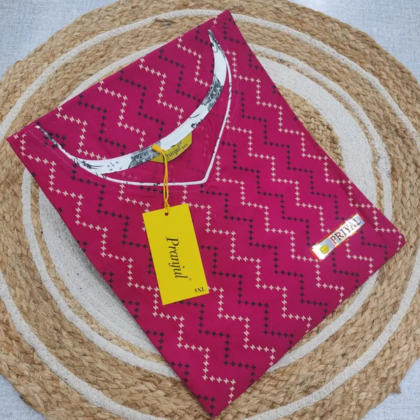 Pranjul Pure Cotton Straight Kurti | PK590