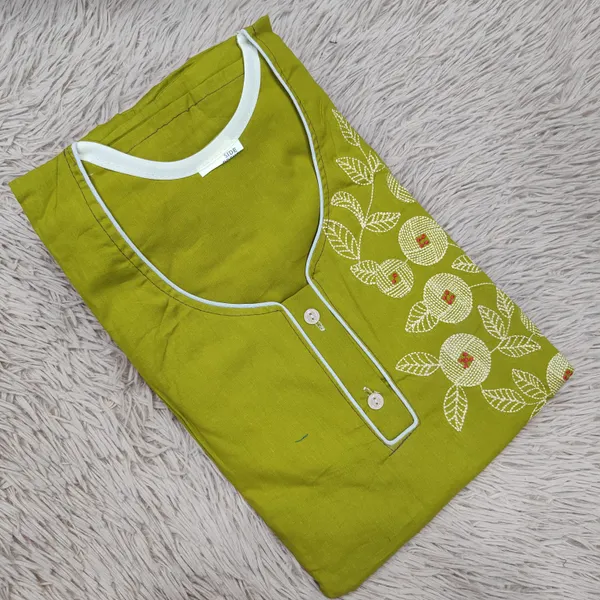 Pure Cotton EMBROIDERY Nighty | NT2956