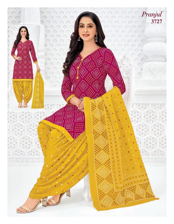 Pranjul Premium Cotton Stright Top patiyala Bottom with Dupatta | SW3727