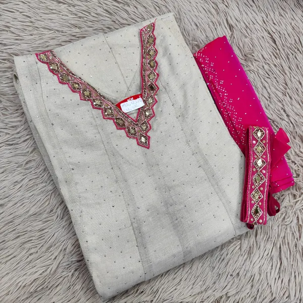 Premium Digital Chiffon Kurti with Shawl | KS905