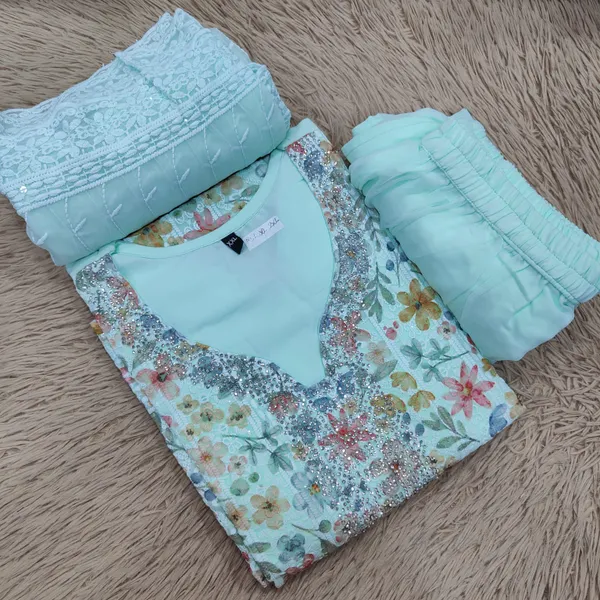 Premium Top Bottom Dupatta set | TS2351