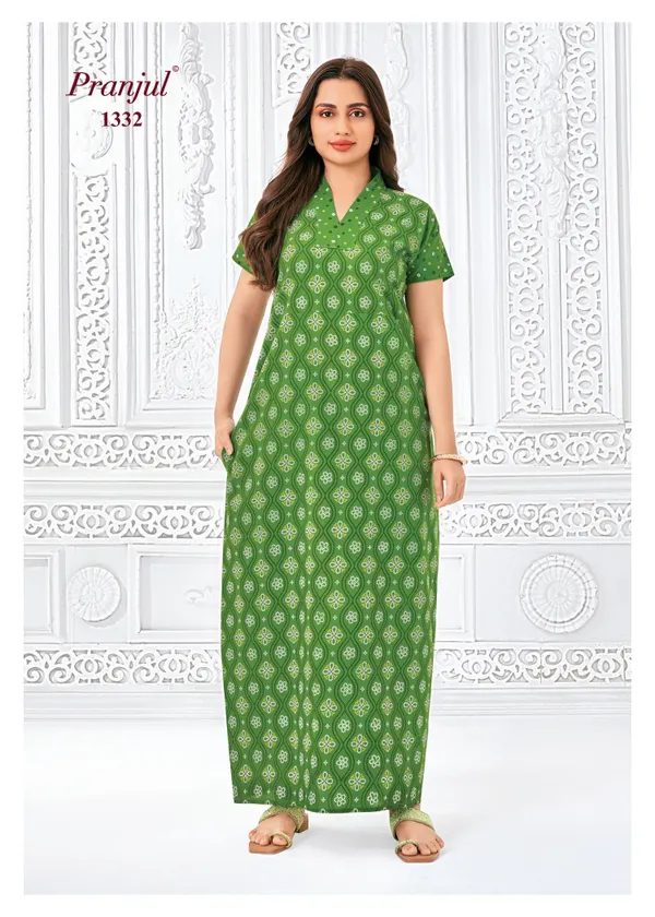 Pure Cotton Pranjul Nighty | PN1332
