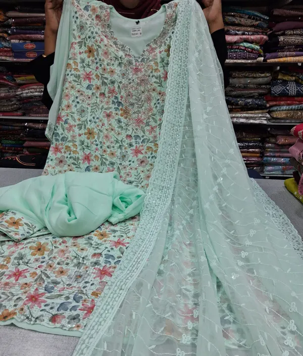 Premium Top Bottom Dupatta set | TS2351