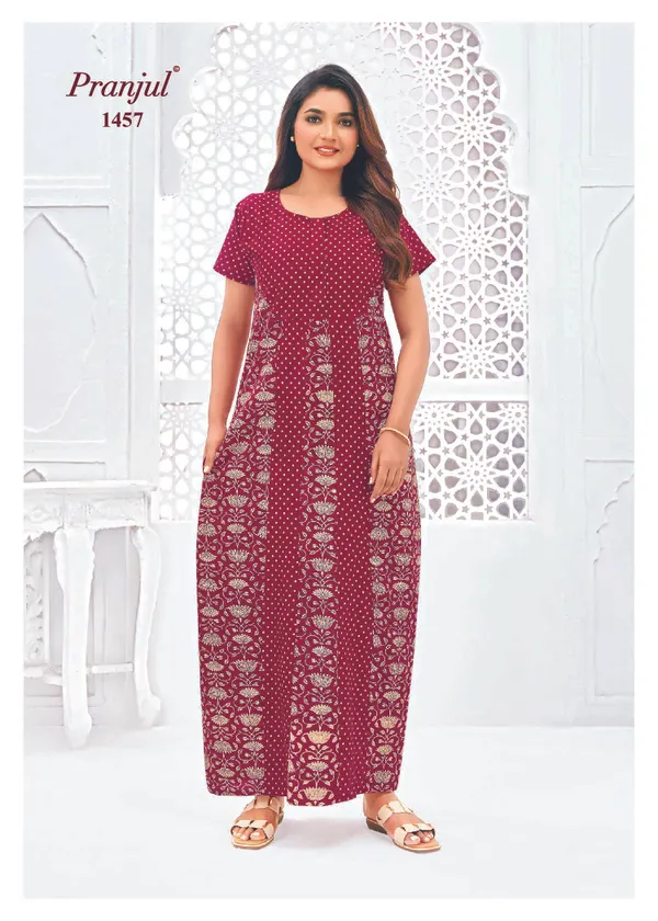 Pure Cotton Pranjul Nighty |PN1457