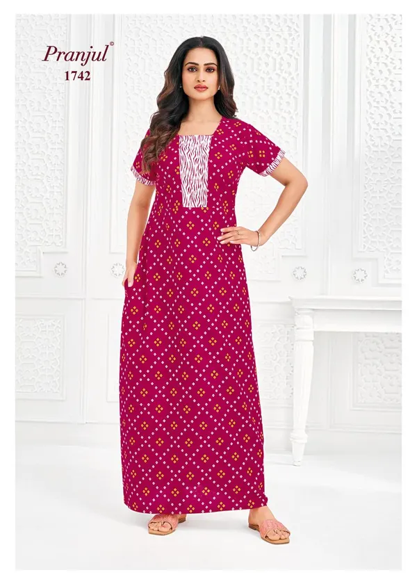 Pranjul Nighty Pure Cotton | PN1742