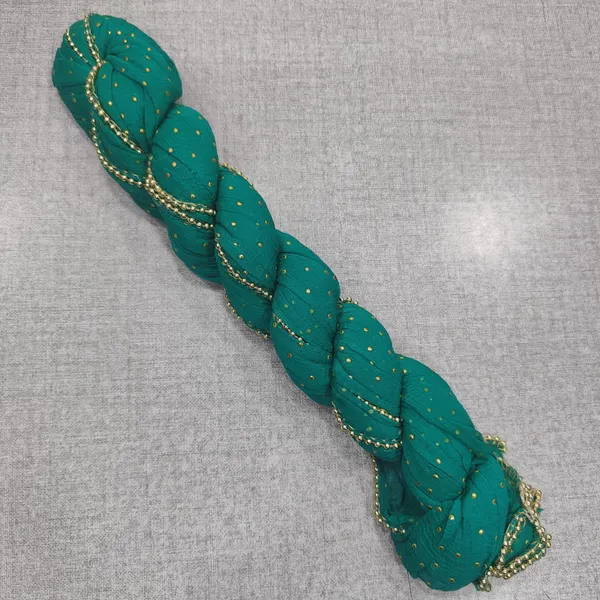 Heavy Chiffon Dupatta with Foil and 4 side beads work | FD03