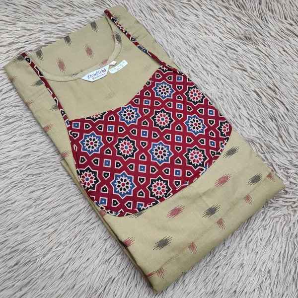 Premium Cotton Frock  Nighty with Adjustable Rope & Side Pocket | NT3375