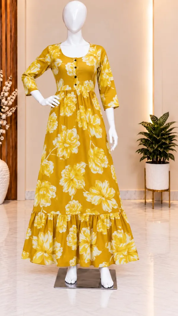 Own Brand Heavy Rayon Long Maxi Gown | MG266