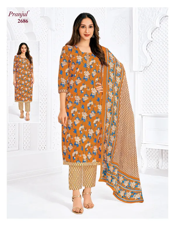 Pranjul Salwar Set with Straight Pant – Pure Cotton | SW2686