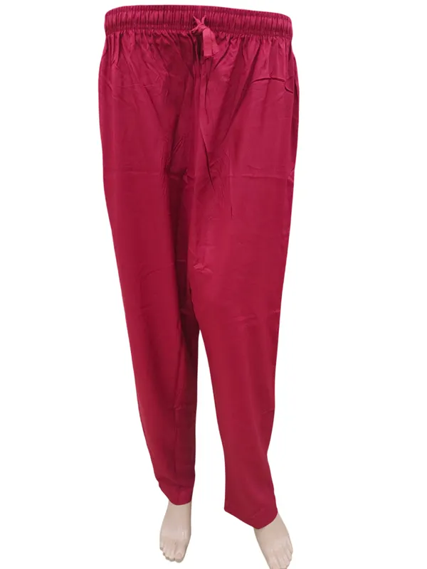 Rayon Straight Pant with Side Pocket & Drawstring | ST03