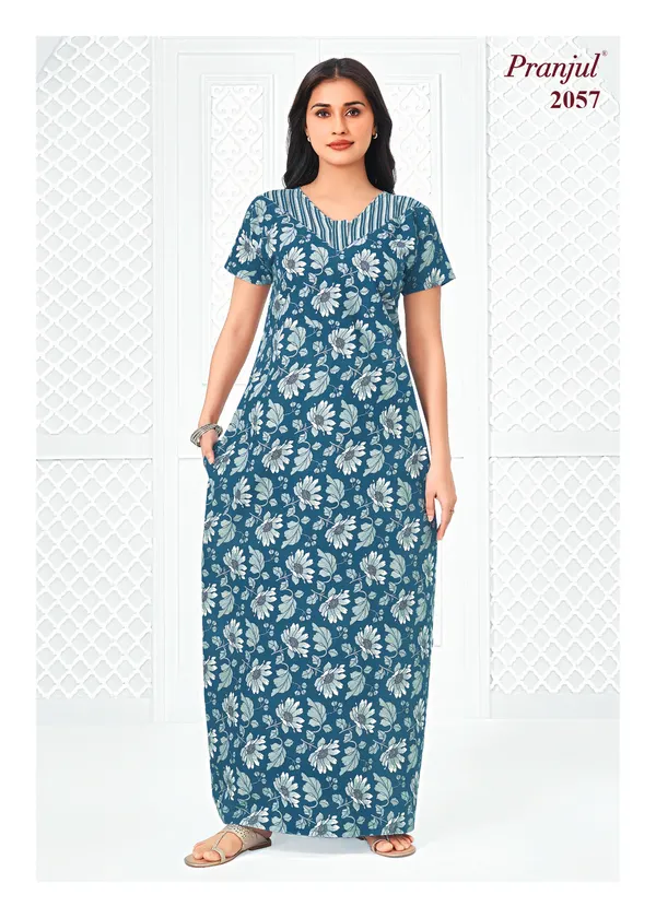Pranjul Nighty Pure Cotton | PN2057