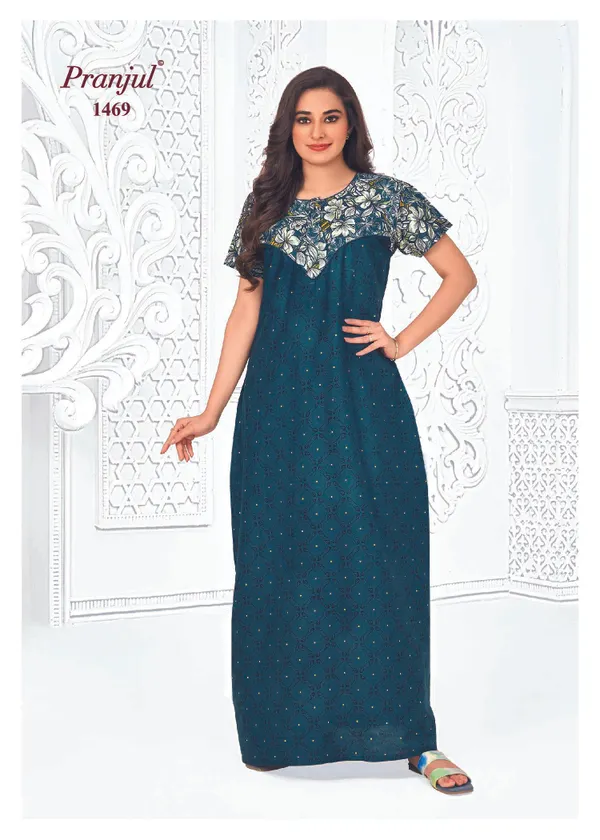 Pure Cotton Pranjul Nighty |PN1469
