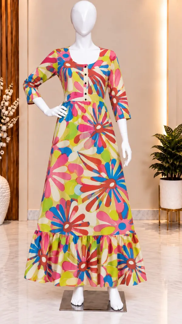 Own Brand Heavy Rayon Long Maxi Gown | MG272