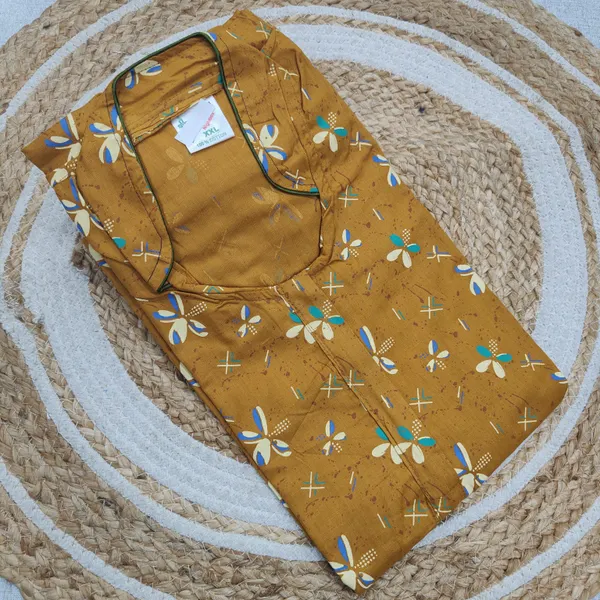 Premium Rajwadi Cotton Collar Neck Nighty | NT3817