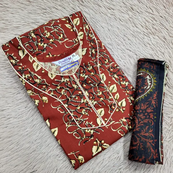 Premium Half Sleeve Shawl Nighty Set | NT3732