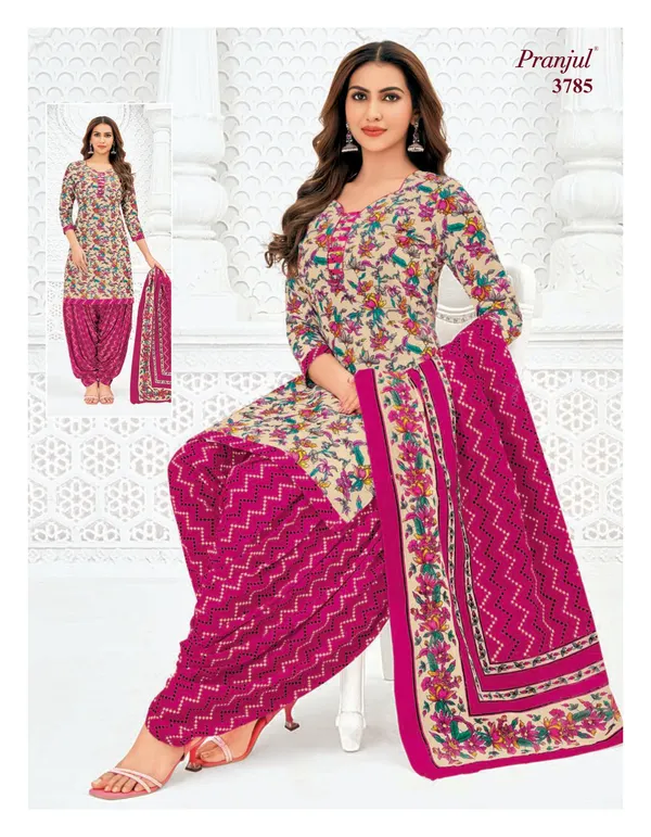 Pranjul Premium Cotton Stright Top patiyala Bottom with Dupatta | SW3785