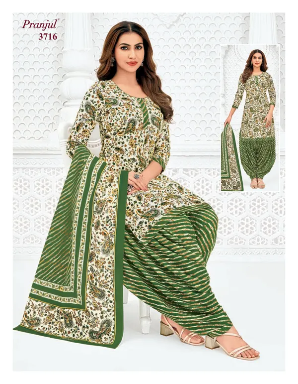 Pranjul Premium Cotton Stright Top patiyala Bottom with Dupatta | SW3716