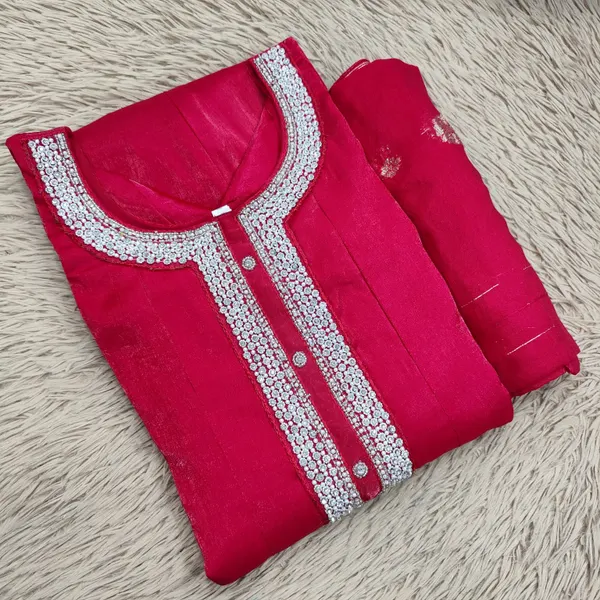 Heavy Handwork Long Anarkali Kurti with Dupatta | KS1225