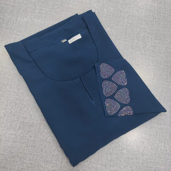 Premium Almas Burkha with Stone Work | BK44