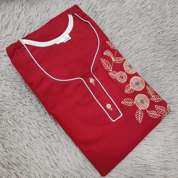 Pure Cotton EMBROIDERY Nighty | NT2957