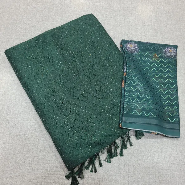 Heavy neted Saree with Contrast blouse | SR172