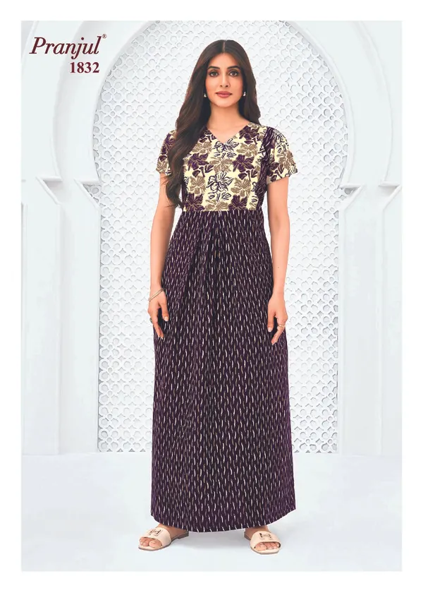 Pranjul Nighty Pure Cotton | PN1832