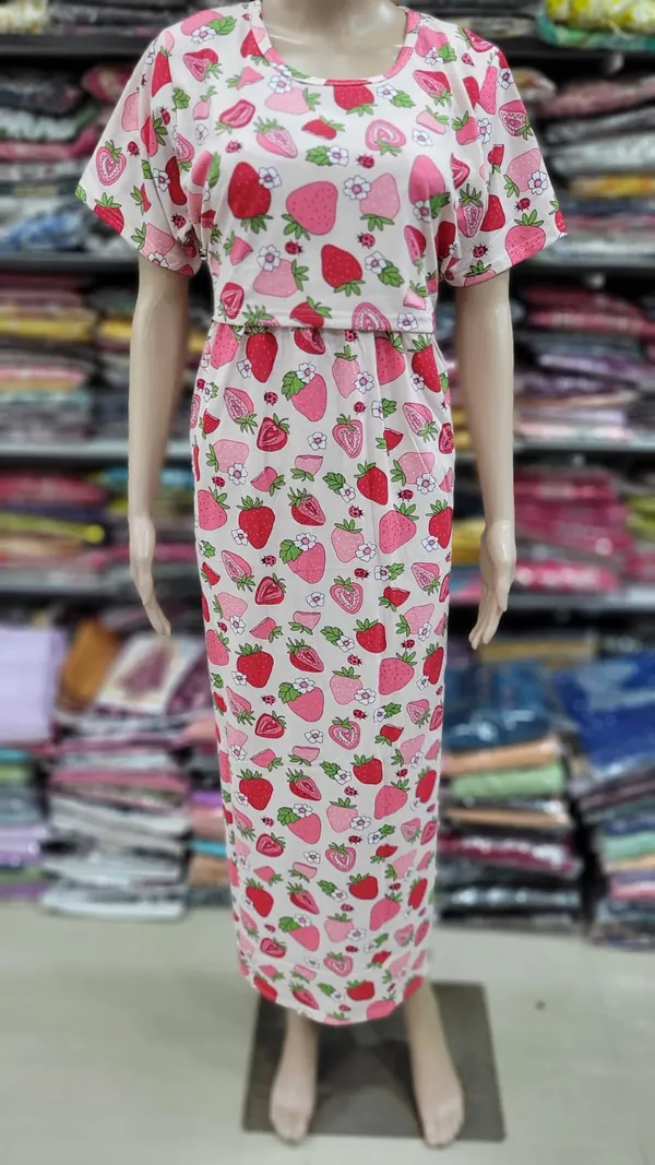 Hosiery Cotton Zipless Feeding Kurti | FK108