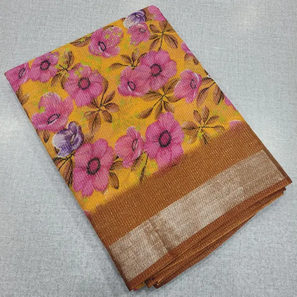 Shimmer Cotton Saree with Contrast Blouse | SR164