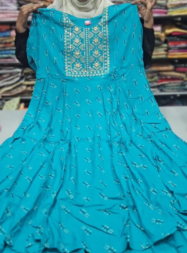 Heavy Rayon Anarkali Kurti | AK1092