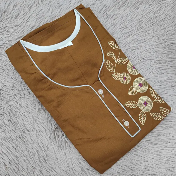 Pure Cotton EMBROIDERY Nighty | NT2959