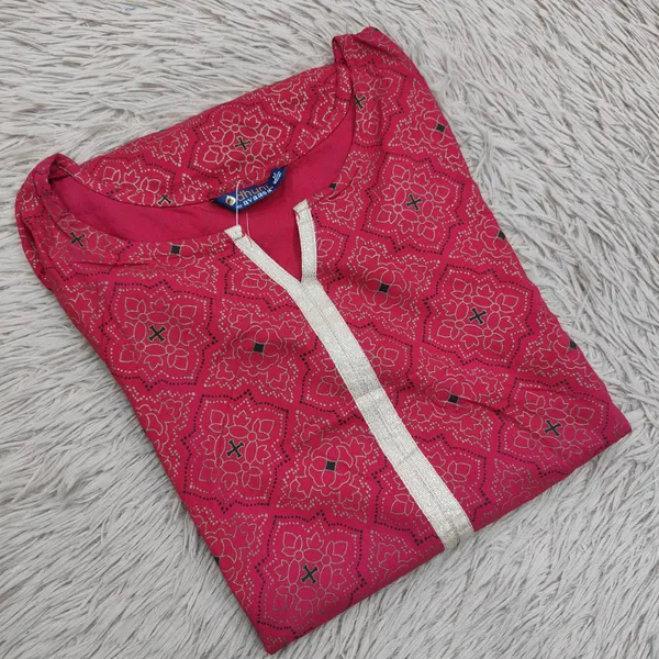 Rayon/ Cotton Stright Kurti with Side Cut | SD116