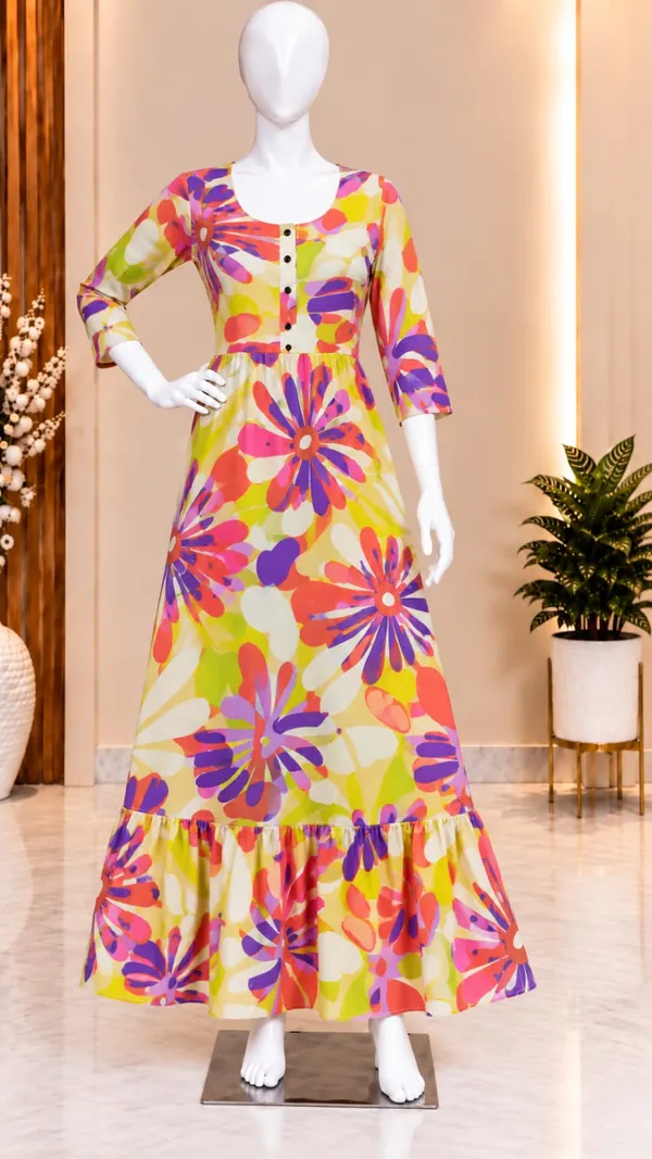Own Brand Heavy Rayon Long Maxi Gown | MG267