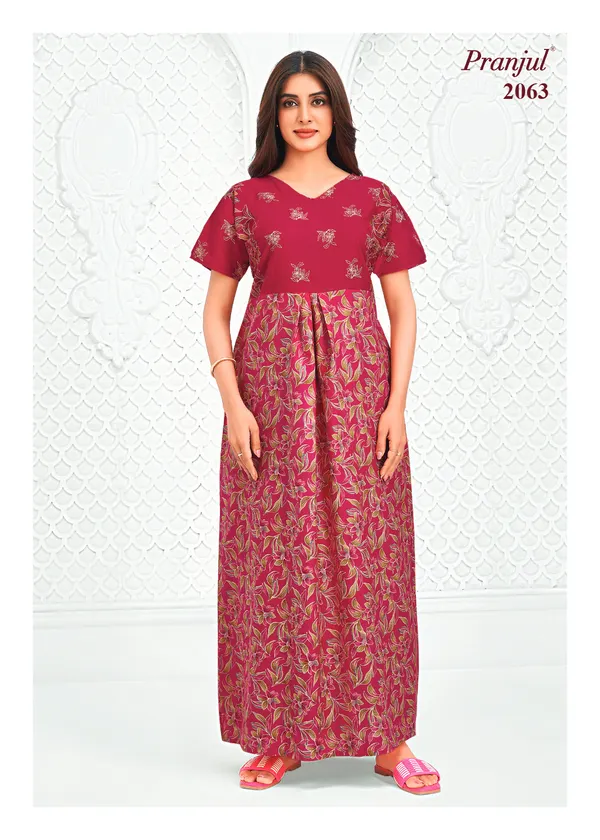 Pranjul Nighty Pure Cotton | PN2063