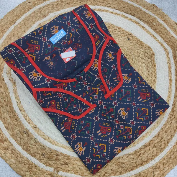 Pure Gujiri Cotton Nighty | NT3836