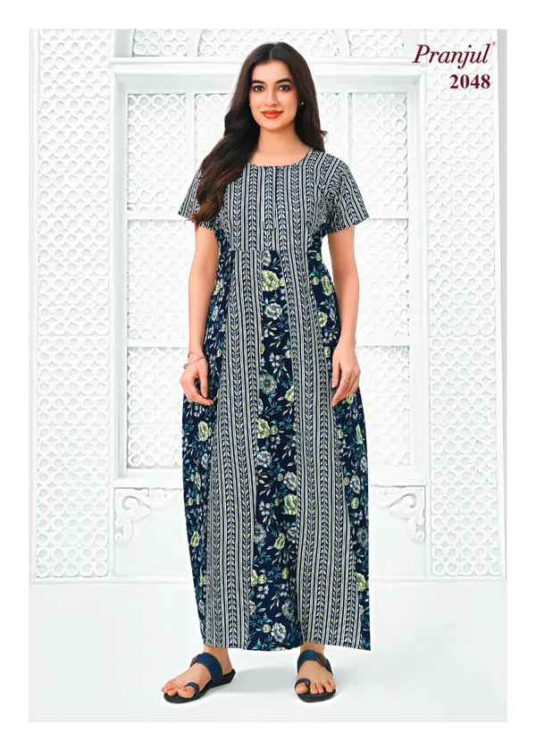 Pranjul Nighty Pure Cotton | PN2048