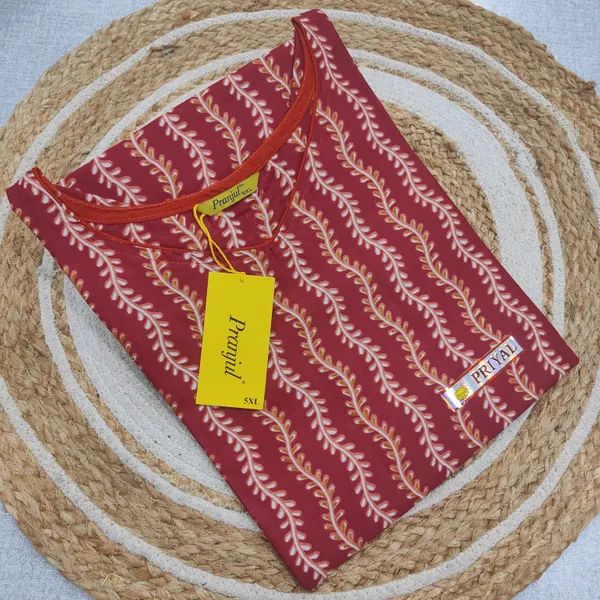 Pranjul Pure Cotton Straight Kurti | PK600