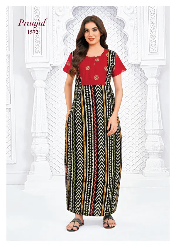 Pranjul Nighty Pure Cotton  | PN1572