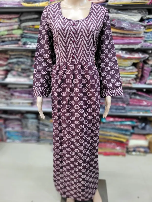 Full Hand Frock Nighty| Premium Quality | NT2328