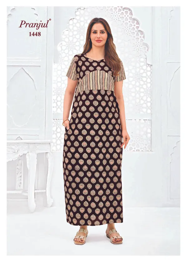 Pure Cotton Pranjul Nighty |PN1448