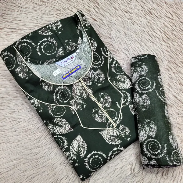 Premium Half Sleeve Shawl Nighty Set | NT3718