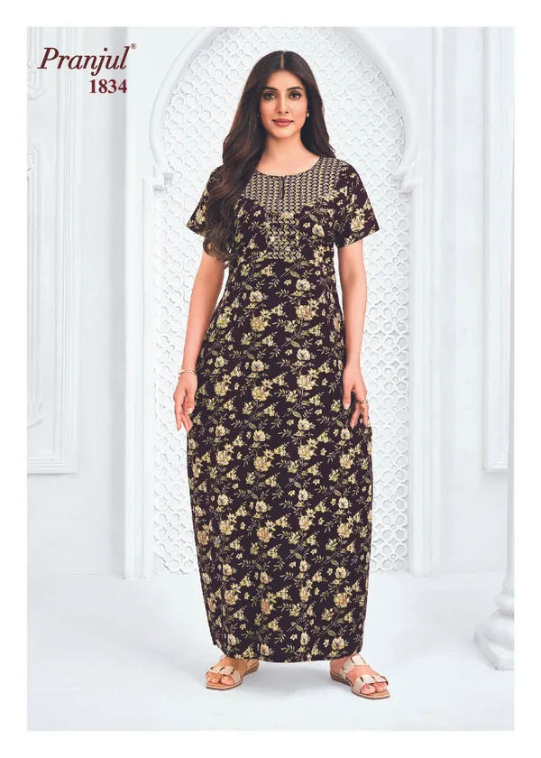 Pranjul Nighty Pure Cotton | PN1834