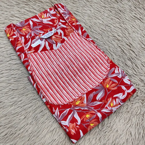 Premium Cotton Frock  Nighty with Adjustable Rope & Side Pocket | NT3372