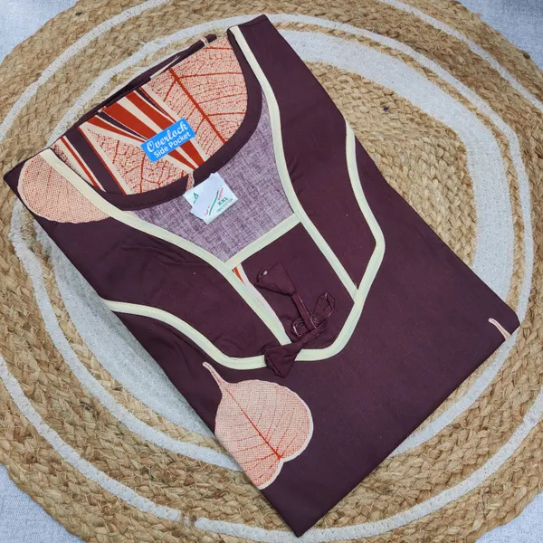 Pure Gujiri Cotton Nighty | NT3832