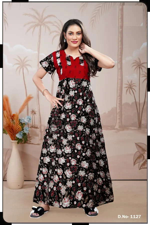 Premium Cotton Branded Nighty | BR27