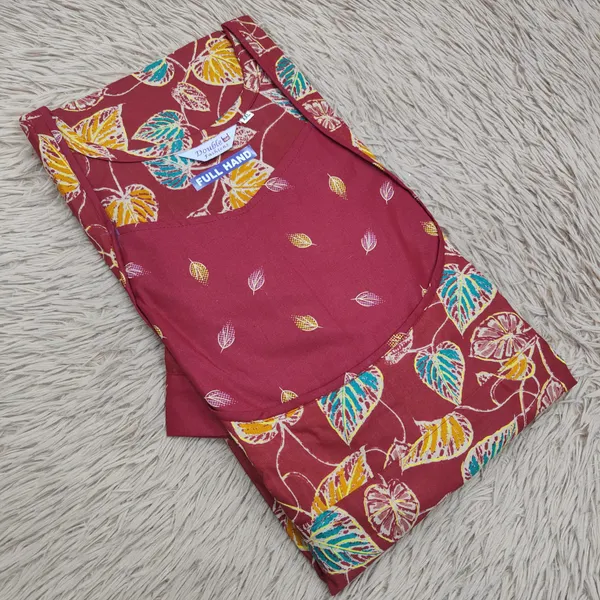 Premium Cotton Frock Style Nighty with Adjustable Rope & Side Pocket | NT3289