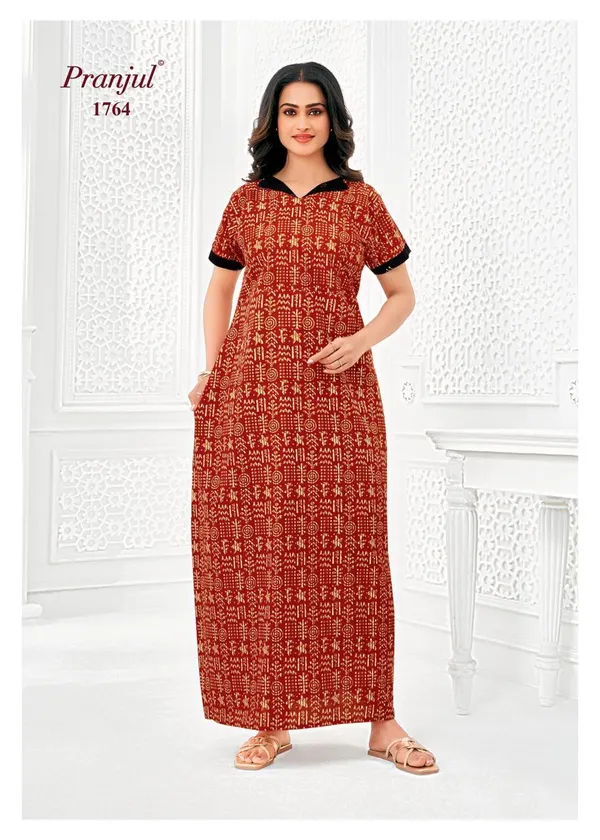 Pranjul Nighty Pure Cotton | PN1764