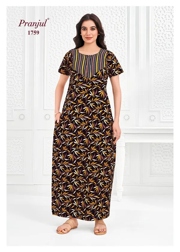 Pranjul Nighty Pure Cotton | PN1759