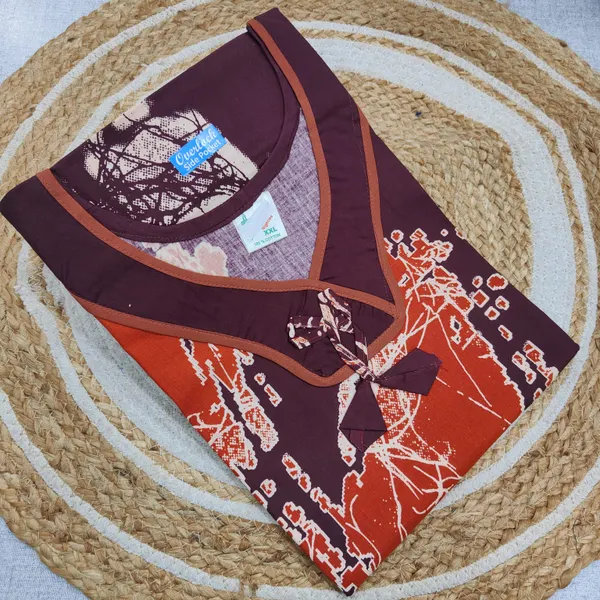 Pure Gujiri Cotton Nighty | NT3831